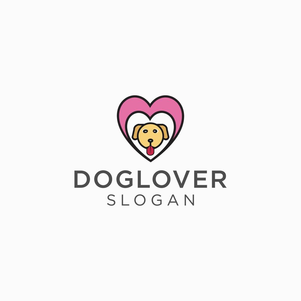 vetor de design de ícone de logotipo de cachorro