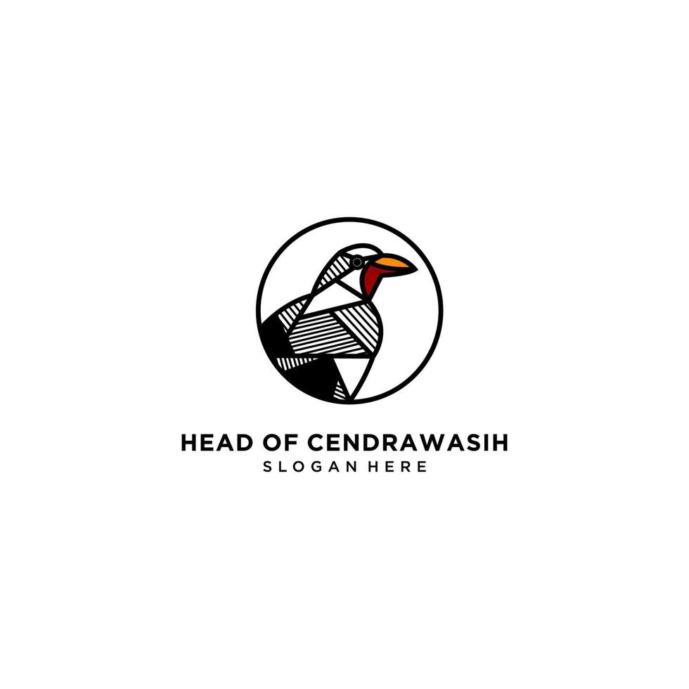 vetor de design de ícone de logotipo cendrawasih