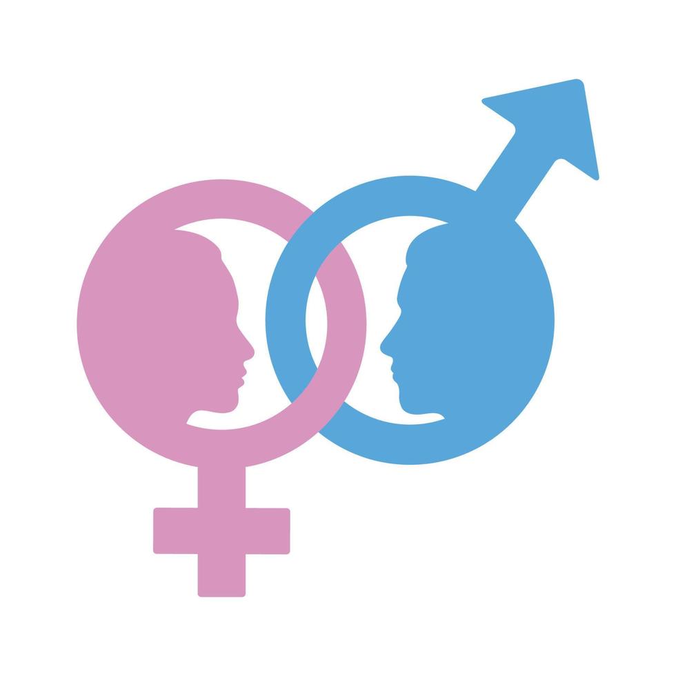 ilustração de símbolo de homem e mulher vetor