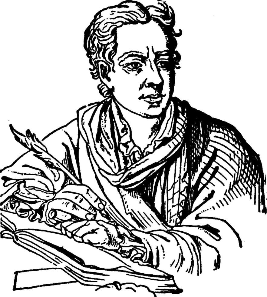 johann joachim winckelmann, ilustração vintage vetor