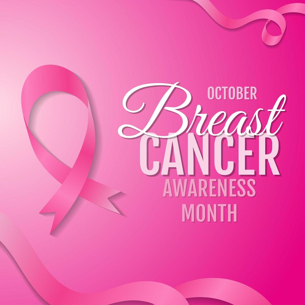 projeto de conscientização do câncer de mama com fita vetor