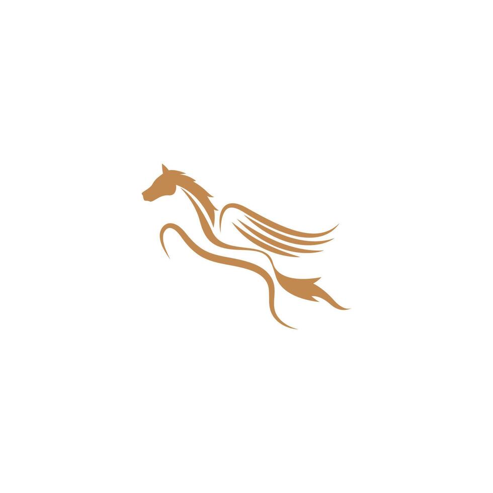 ilustração de design de ícone de logotipo pegasus vetor