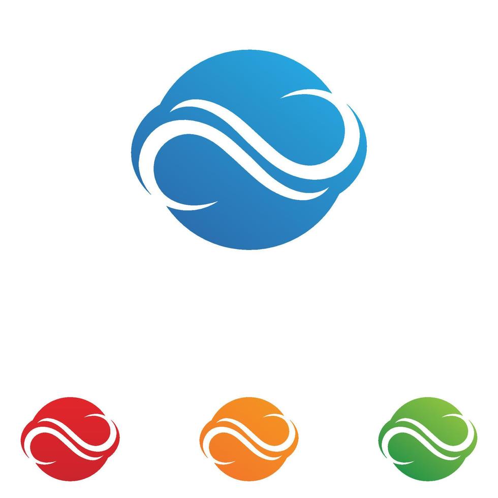 vetor de logotipo de praia de água de onda