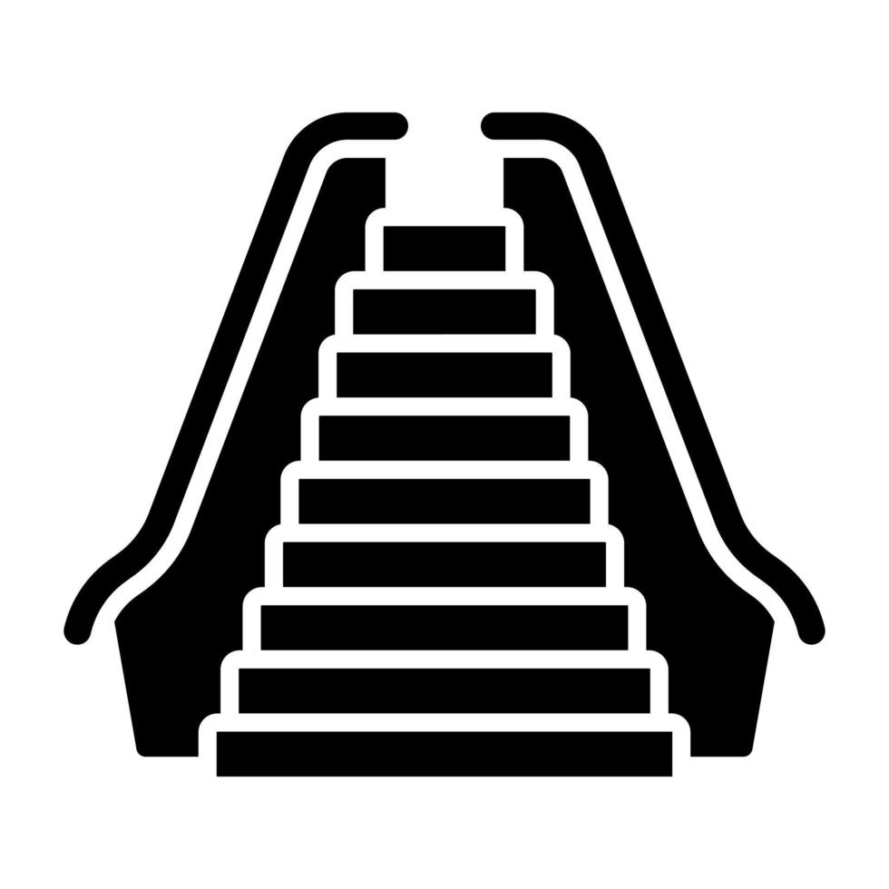 estilo do ícone da escada rolante vetor