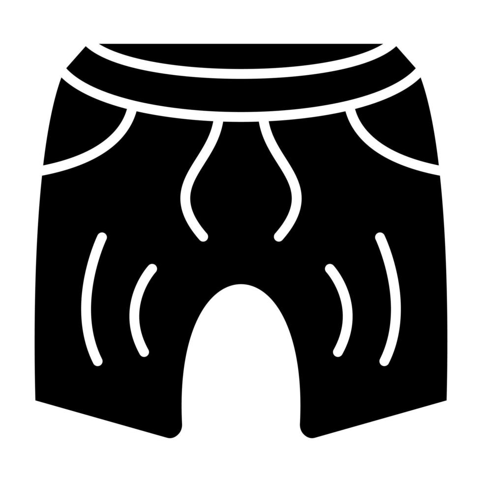 estilo de ícone de shorts vetor