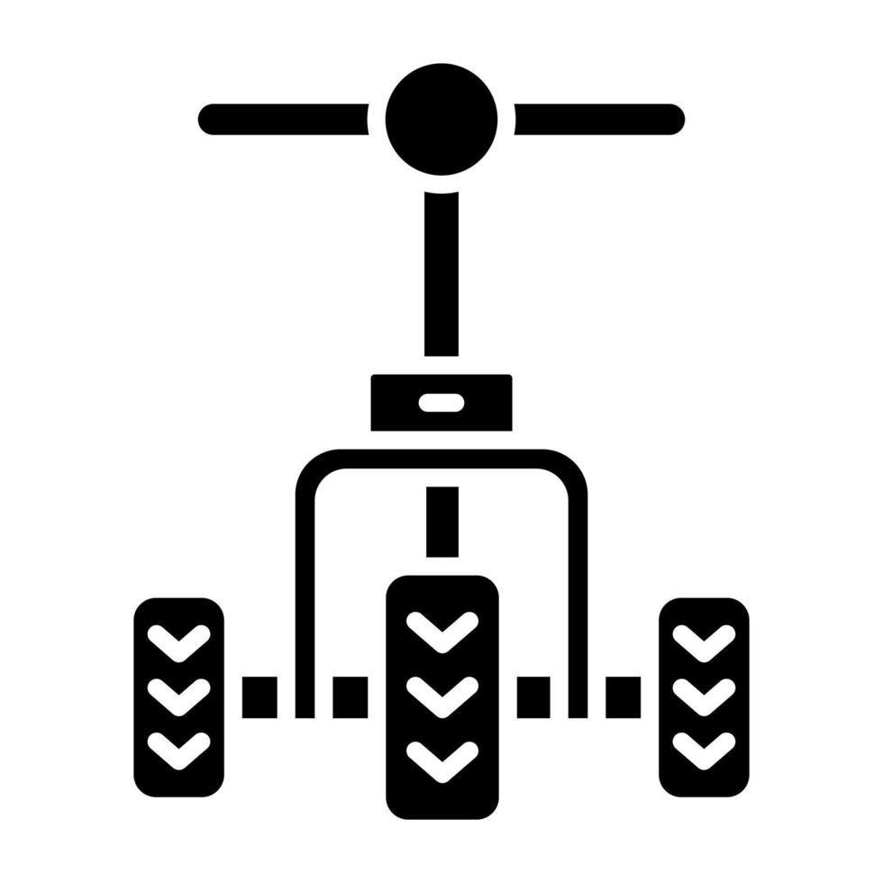 estilo de ícone de triciclo vetor
