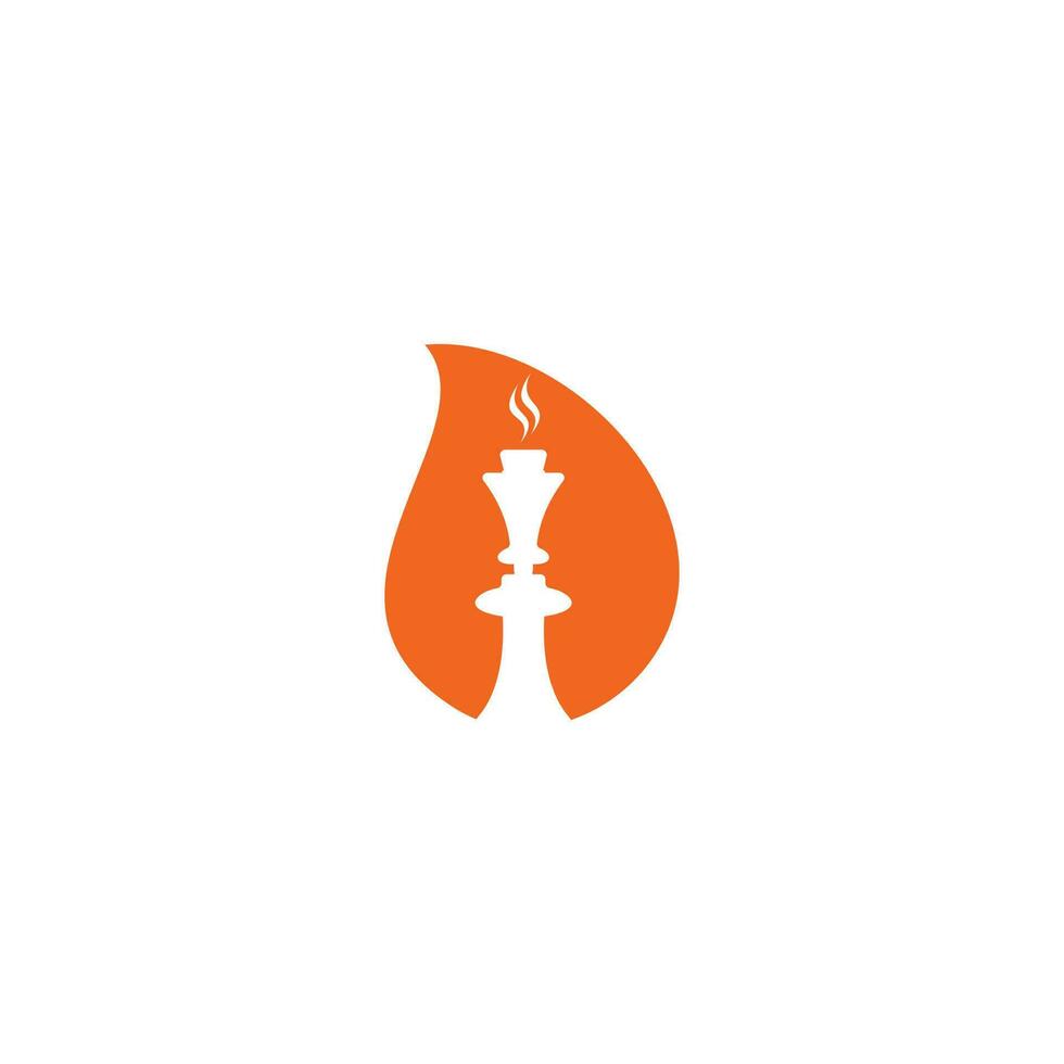 design de logotipo de conceito de forma de gota de cachimbo de água. logotipo de narguilé e shisha vetor