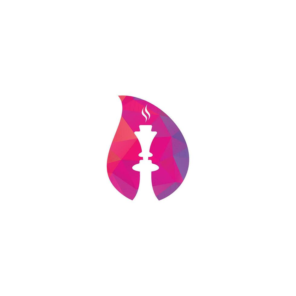 design de logotipo de conceito de forma de gota de cachimbo de água. logotipo de narguilé e shisha vetor