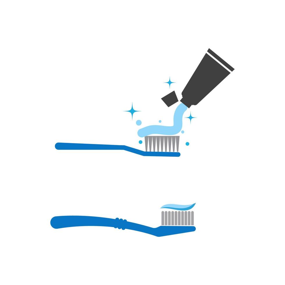 design de ilustração de ícone de vetor de escova de dentes