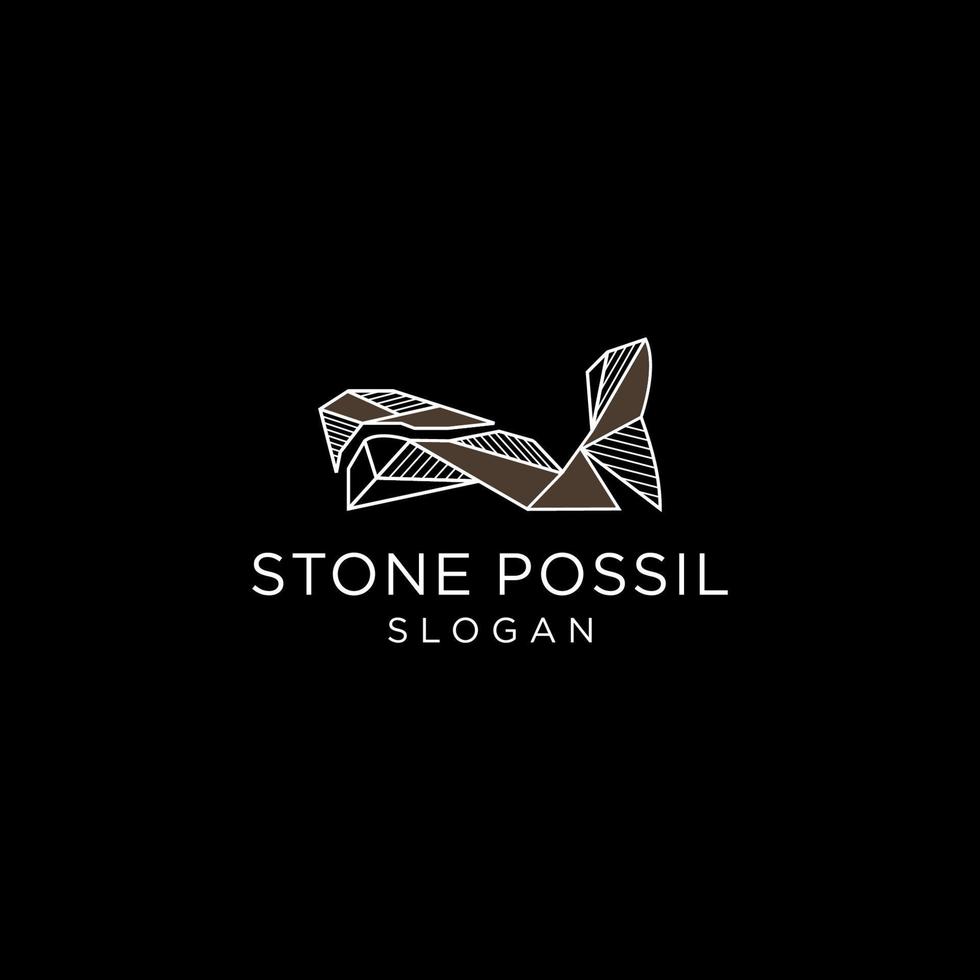 vetor de design de ícone de logotipo de possil de pedras