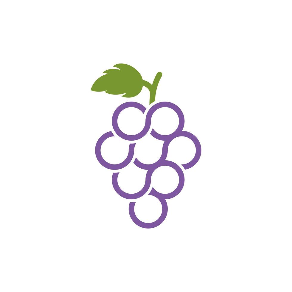 desenho de ilustração de ícone de vetor de uvas