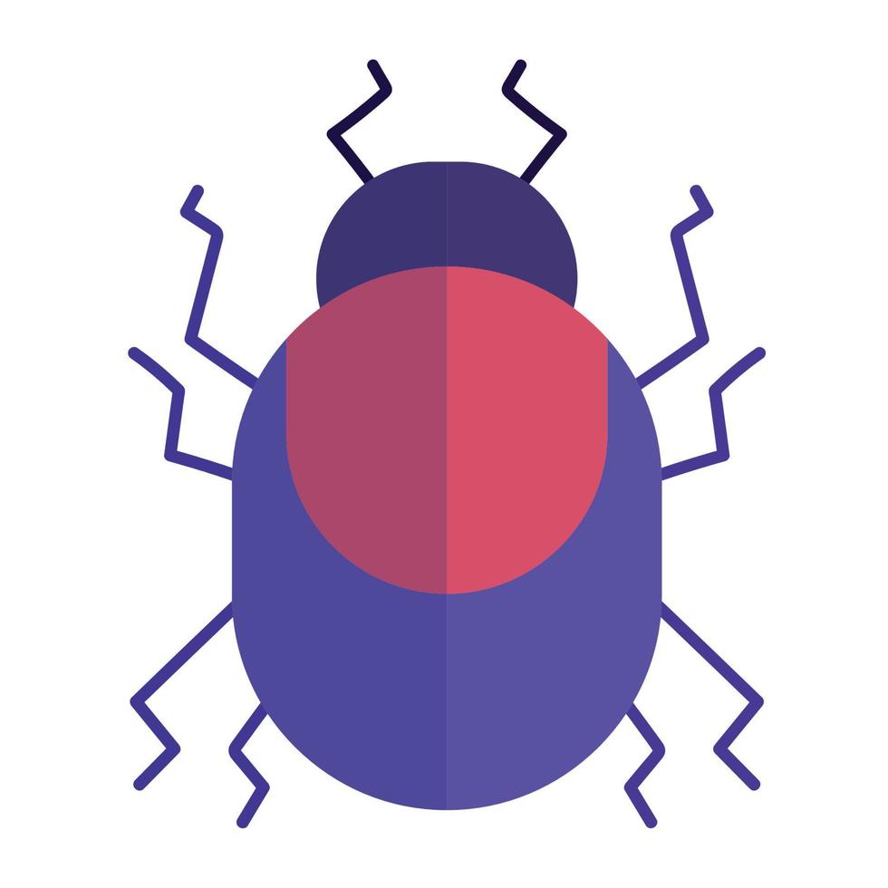 animal de natureza bug no estilo de ícone plano de desenho animado vetor