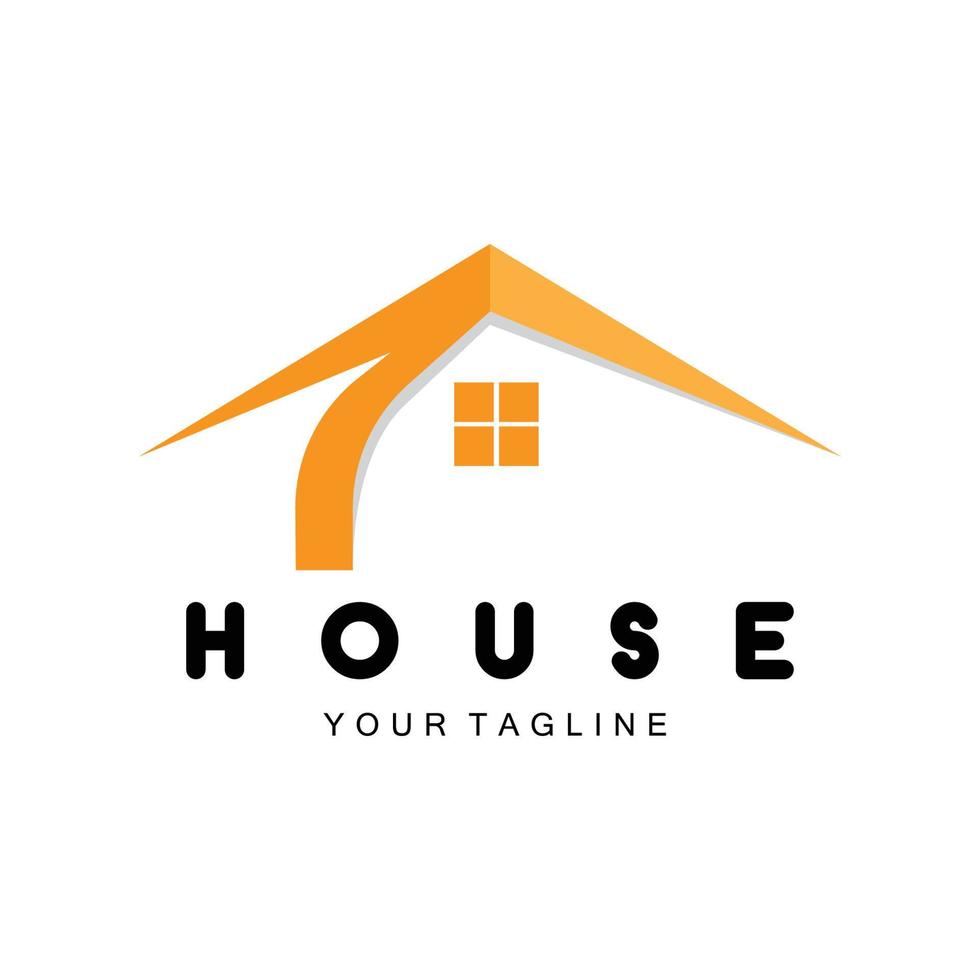 logotipo de design de casa, logotipo de construção, ícone de propriedade e empresa de construção vetor