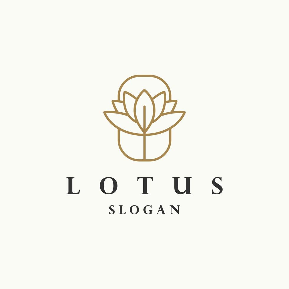 modelo de design de ícone de logotipo de lótus vetor