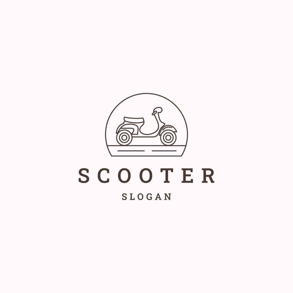 ilustração em vetor modelo de design de ícone de logotipo de scooter