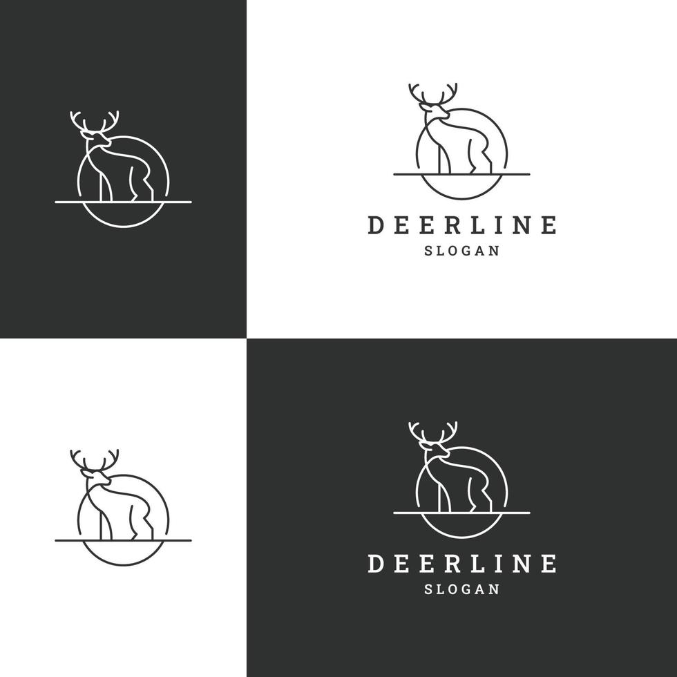 ilustração em vetor modelo de design de ícone de logotipo de veado