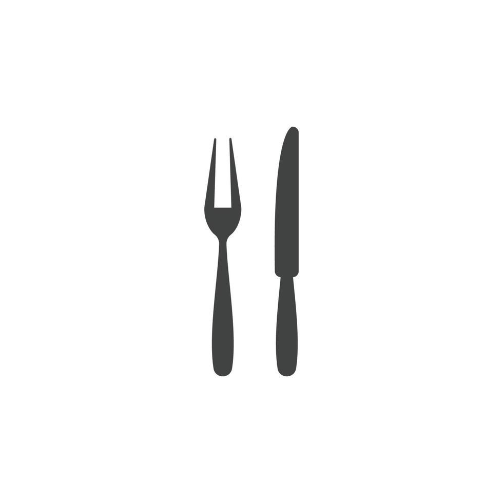 ilustração vetorial de ícone de colher de prato de garfo vetor