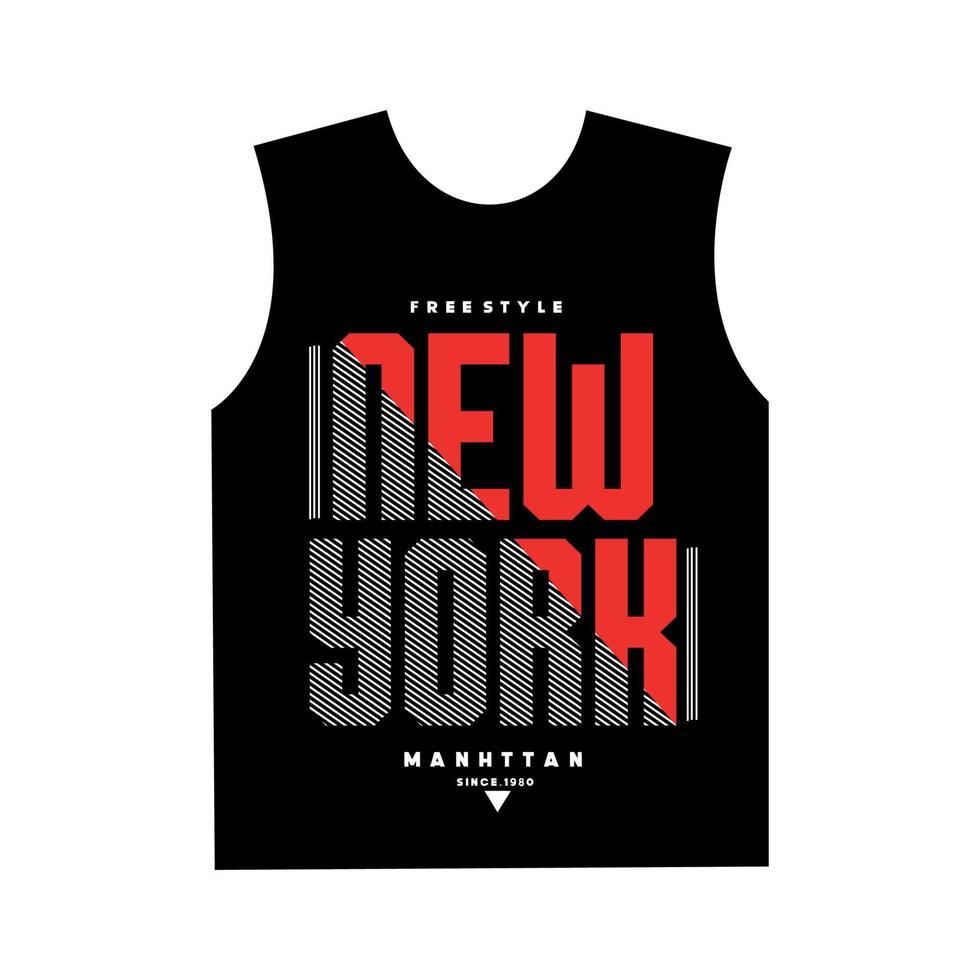 nova york tipografia design t-shirt impressão ilustração vetorial vetor