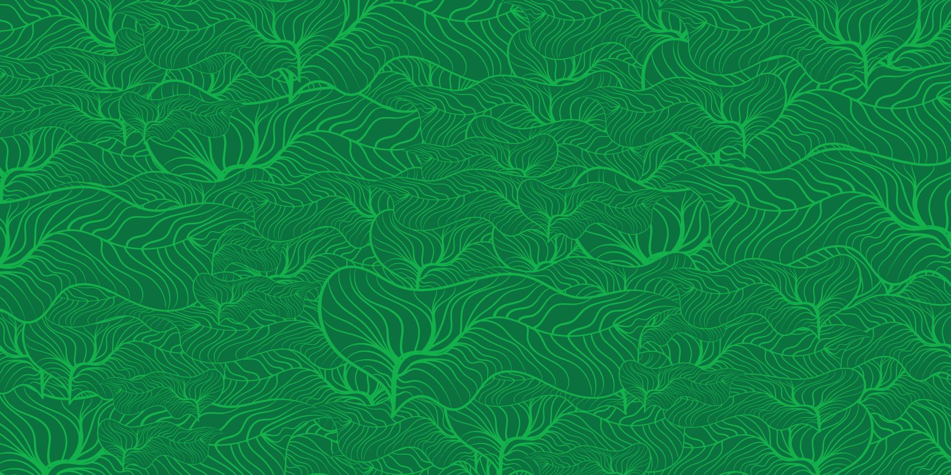 ilustração de fundo vetorial de padrão floral de folha verde clara abstrata vetor