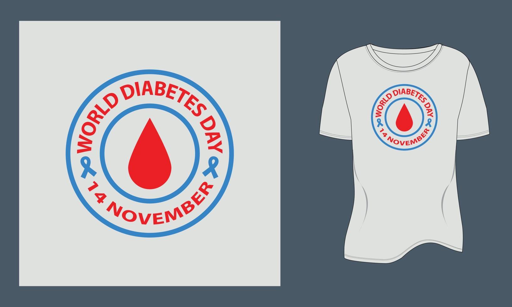 design vetorial do dia mundial do diabetes vetor