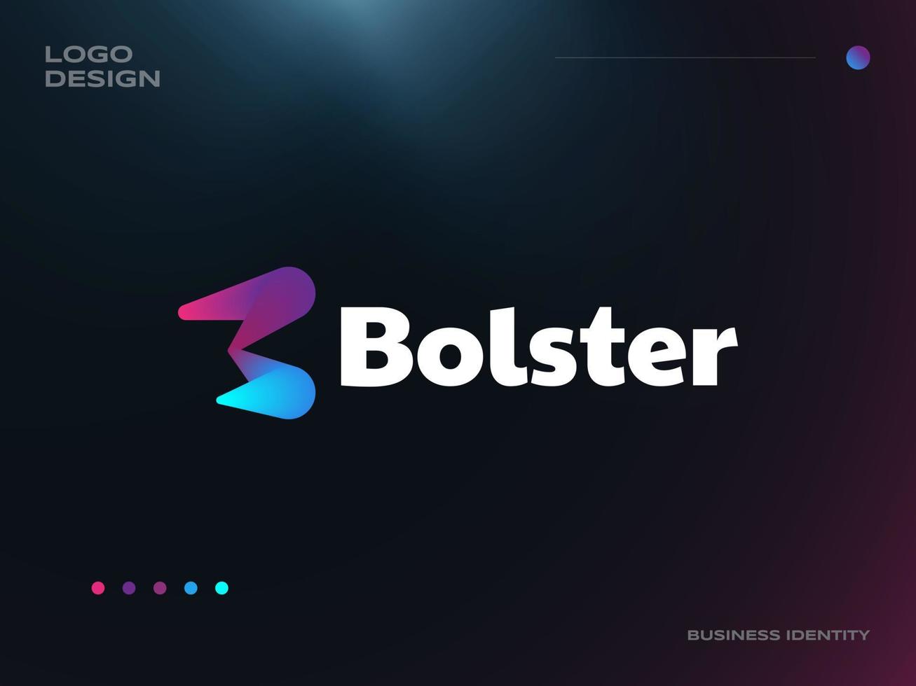 design de logotipo letra b com estilo de mistura colorida. adequado para logotipos de negócios e tecnologia vetor