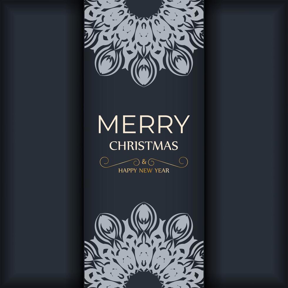 feliz natal design de cartão postal em tons de cinza com ornamento de inverno laranja. cartaz de design feliz ano novo e padrões abstratos. vetor