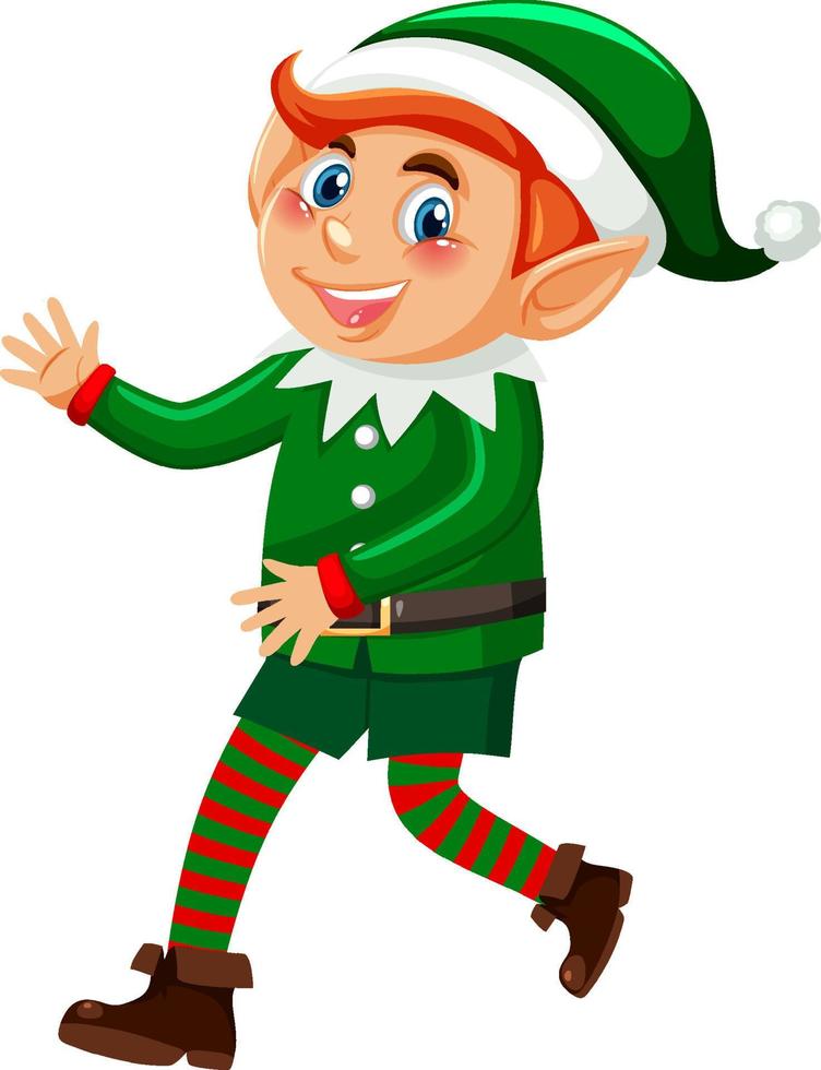 personagem de desenho animado de duende de natal vetor