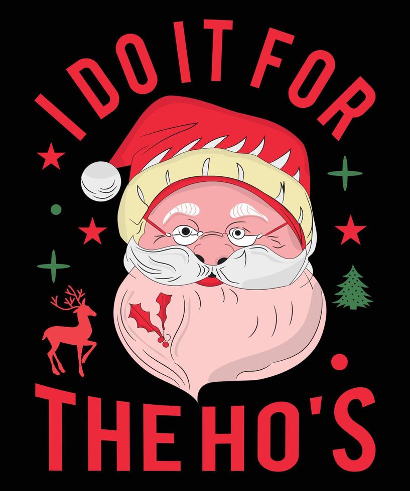 design de camiseta de natal vetor