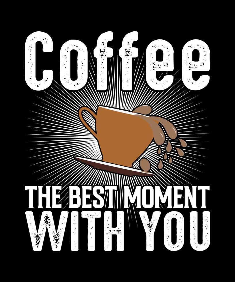 novo design de camiseta de café vetor