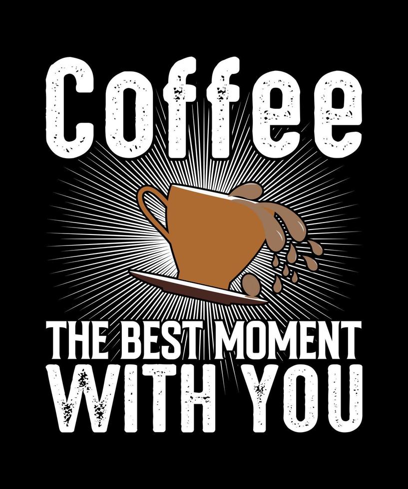 novo design de camiseta de café vetor