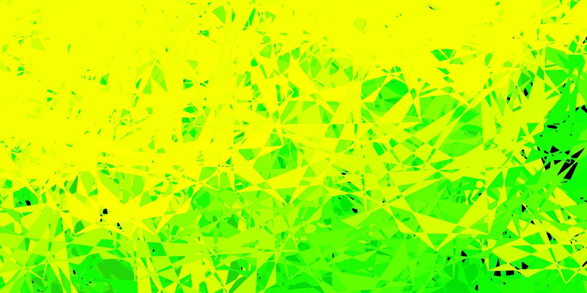 padrão de vetor verde e amarelo claro com formas poligonais.