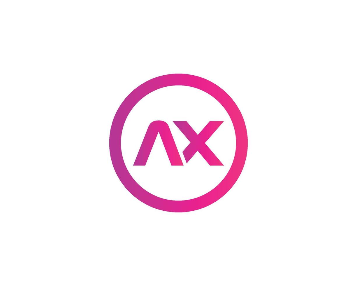 modelo de vetor de design de logotipo ax xa