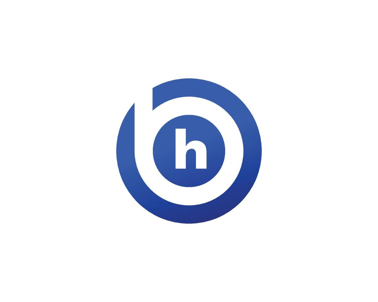 modelo de vetor de design de logotipo bh hb