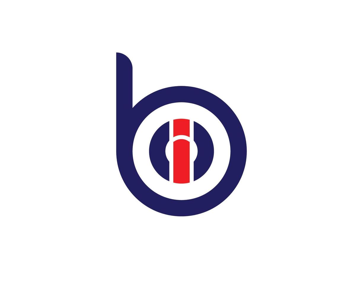 modelo de vetor de design de logotipo bi ib