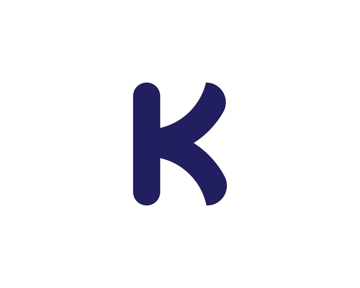 modelo de vetor de design de logotipo k