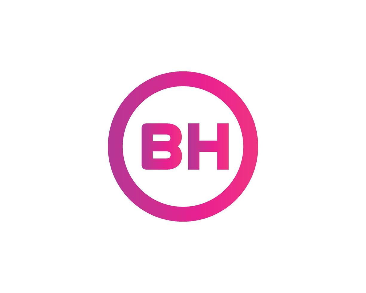 modelo de vetor de design de logotipo bh hb