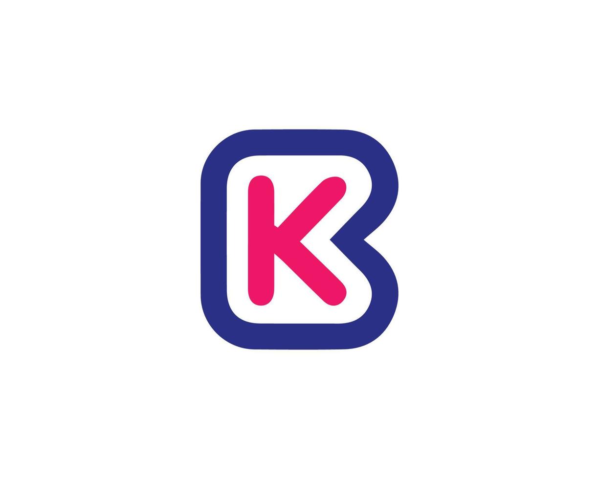 modelo de vetor de design de logotipo bk kb