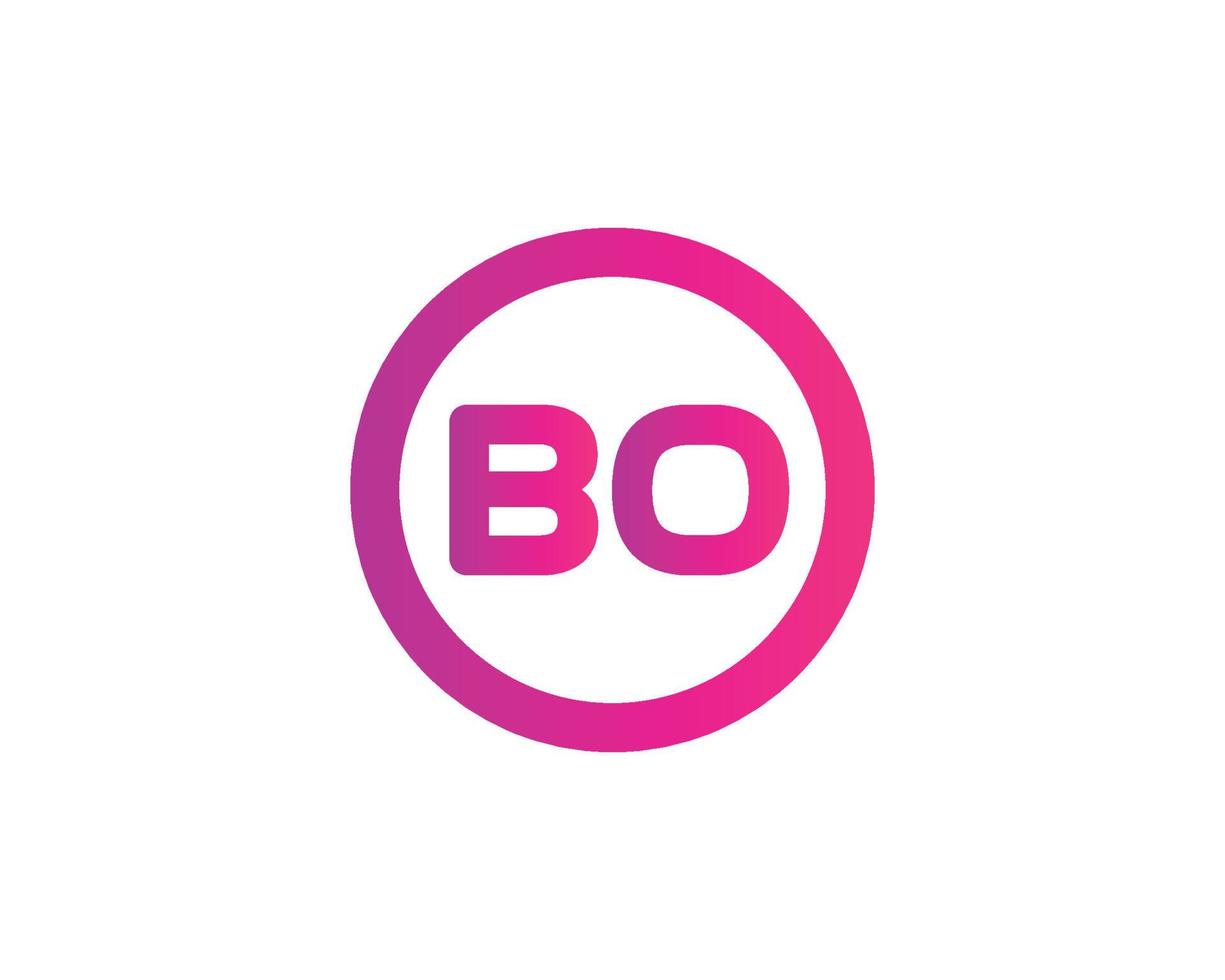 modelo de vetor de design de logotipo bo ob