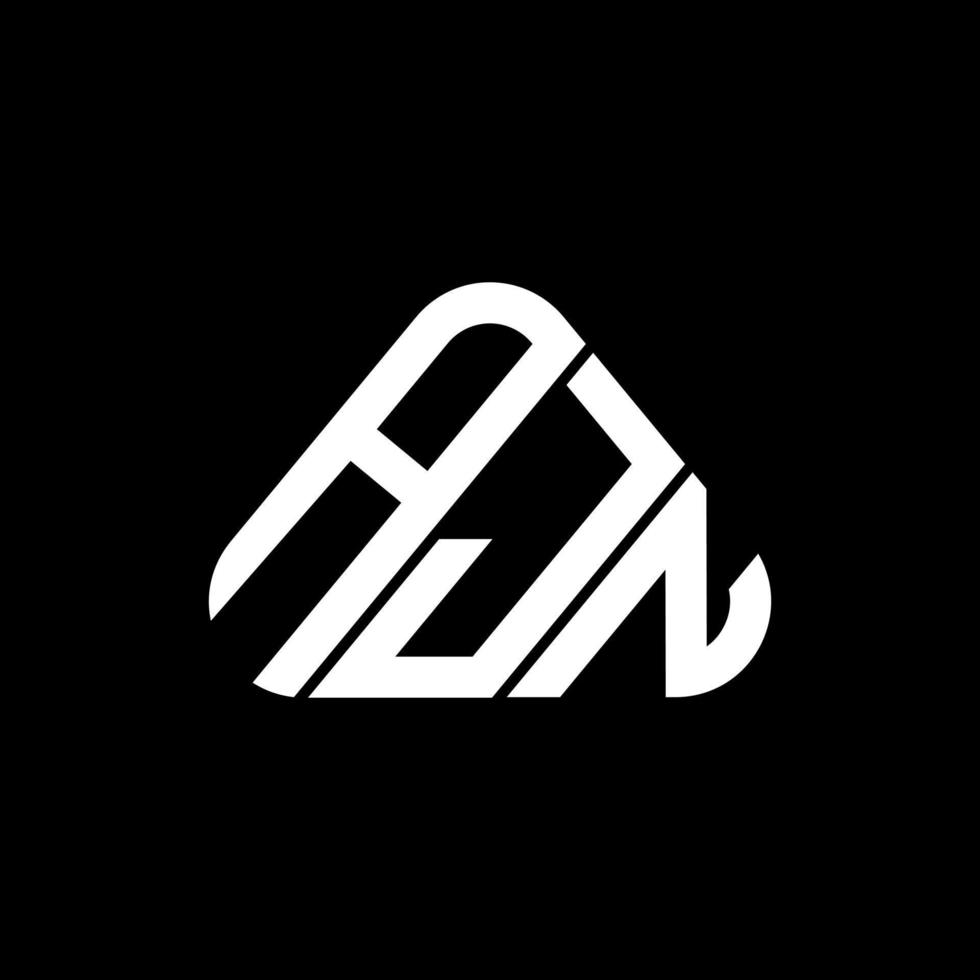 design criativo do logotipo da carta ajn com gráfico vetorial, logotipo simples e moderno ajn em forma de triângulo. vetor
