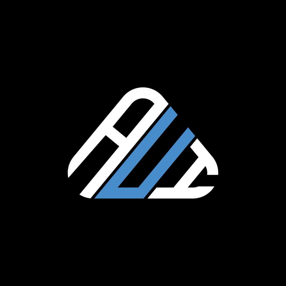 design criativo do logotipo da carta aui com gráfico vetorial, logotipo simples e moderno aui em forma de triângulo. vetor