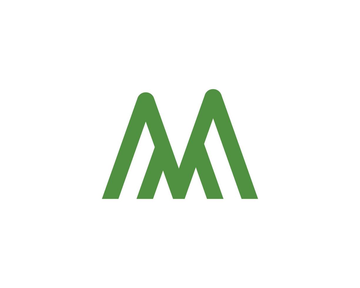 modelo de vetor de design de logotipo m mm