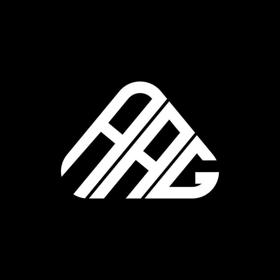 design criativo do logotipo da carta aag com gráfico vetorial, logotipo simples e moderno aag em forma de triângulo. vetor