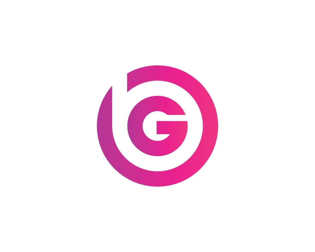 modelo de vetor de design de logotipo bg gb