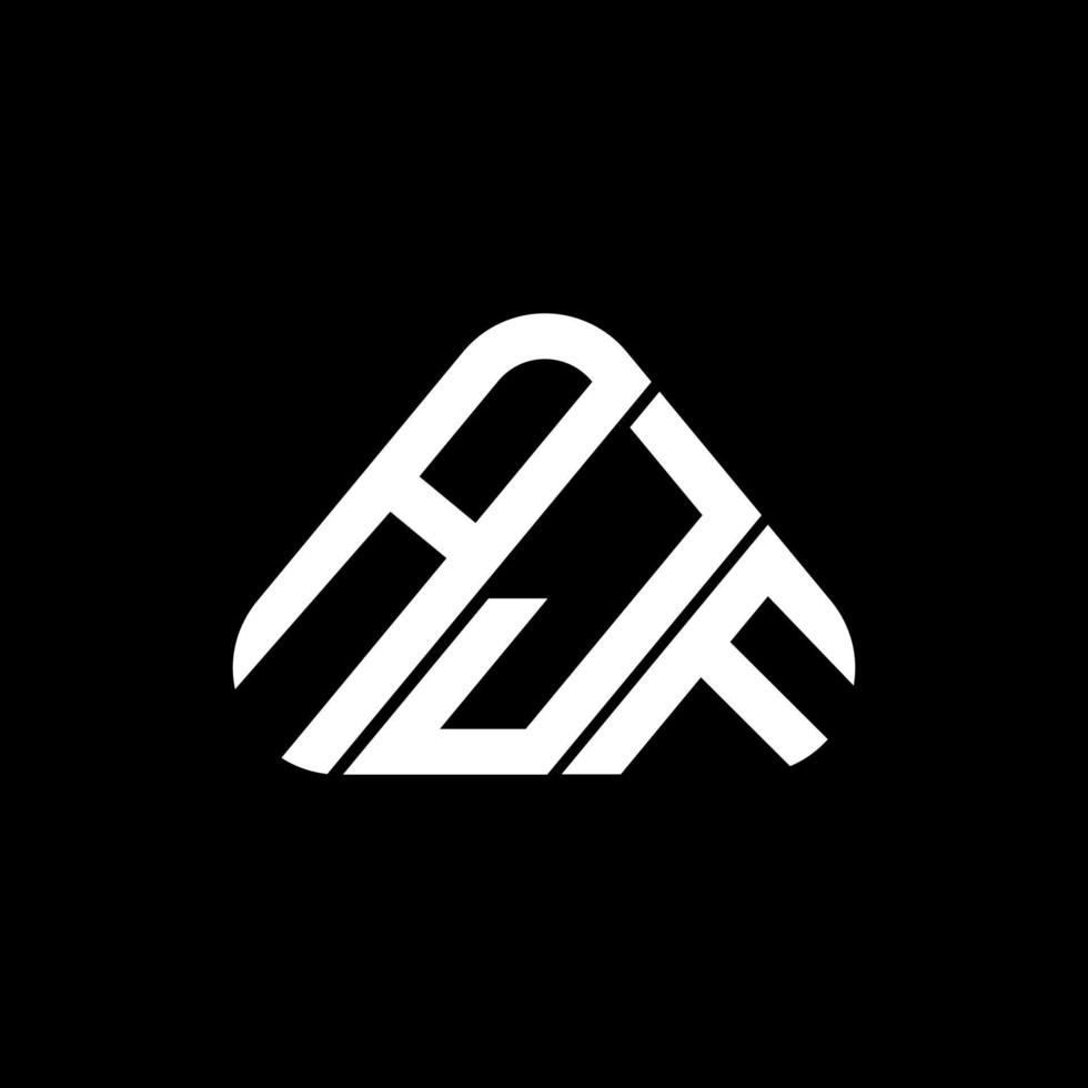 design criativo do logotipo da carta ajf com gráfico vetorial, logotipo simples e moderno ajf em forma de triângulo. vetor