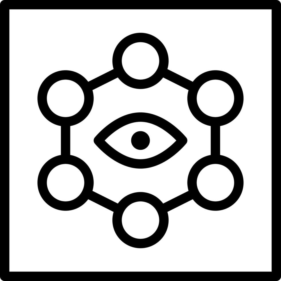 ícone de clipart de olho de polígono geométrico abstrato de loop vetor