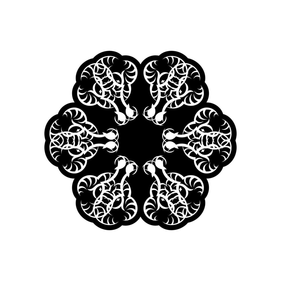 padrão circular em forma de mandala para henna, mehndi, tatuagem, decoração. vetor