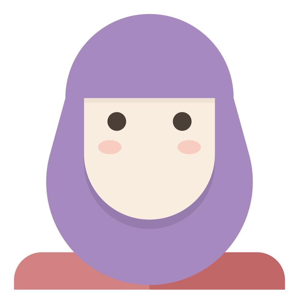 hijab muçulmano véus islâmicos mulher avatar feminino ícone de clip art vetor