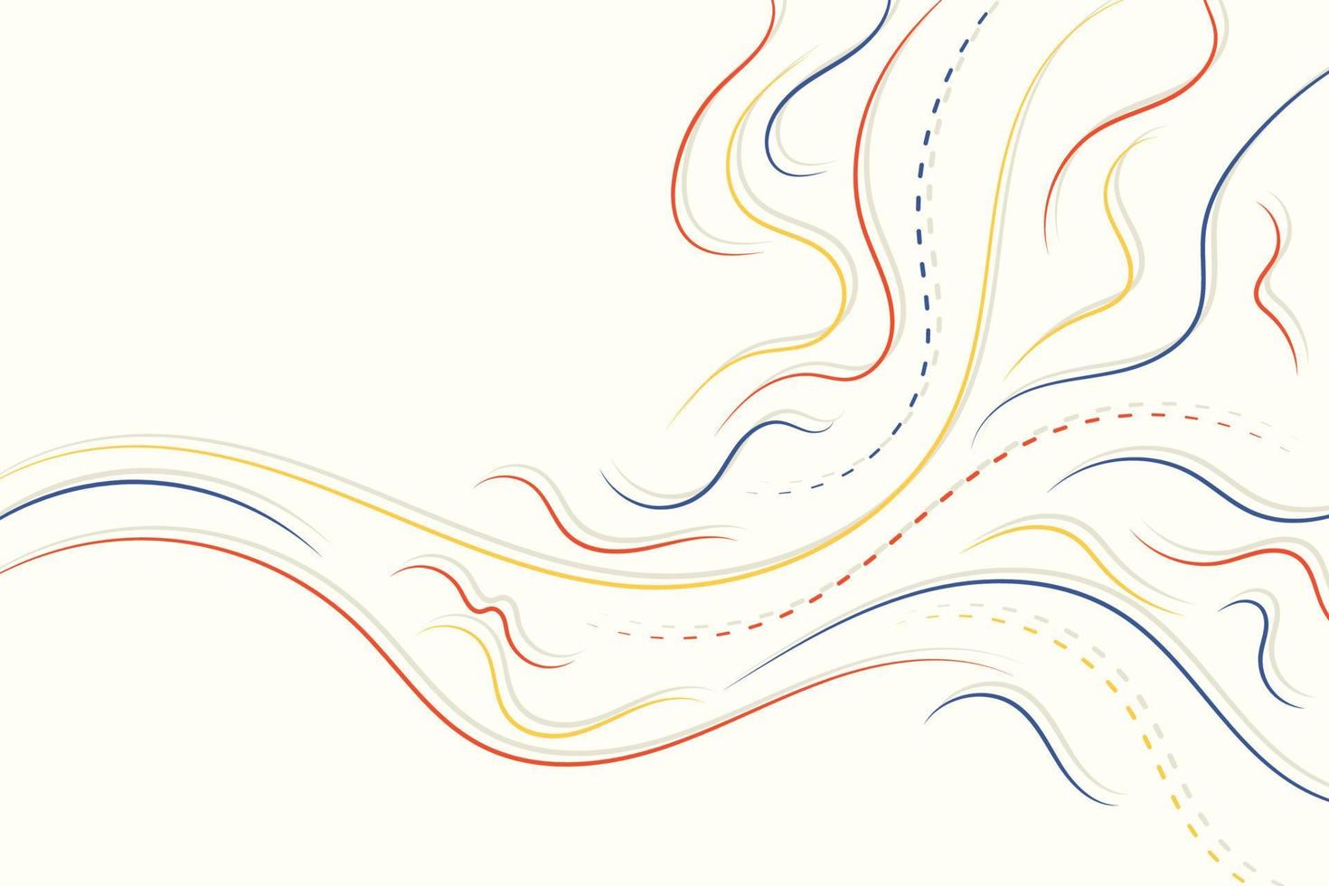 pano de fundo abstrato colorido linhas onduladas e pontilhadas. modelo de composição de fundo de ondas de linha suave minimalista para criar pôster, folheto, cartões e apresentação vetor