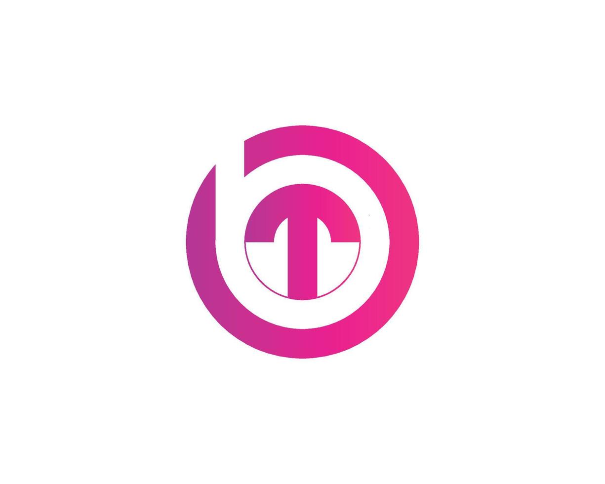 modelo de vetor de design de logotipo bt tb