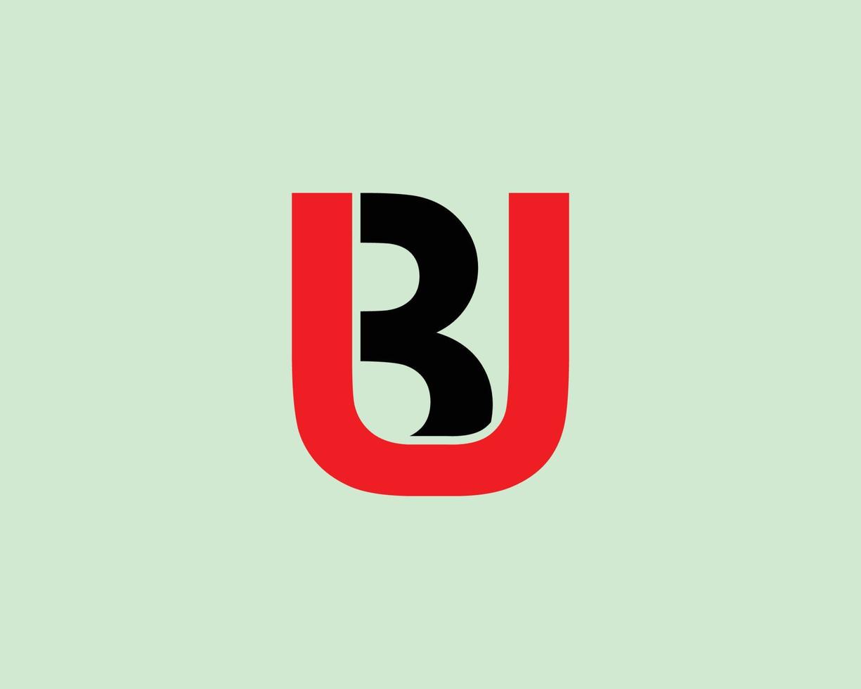 modelo de vetor de design de logotipo bu ub